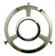 3-1/4" Fitter Cast Brass Uno Glass Holder With (3) 8-32 X 1/2" Knurled Thumbscrews - Polished Nickel