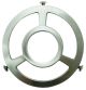 3-1/4" Fitter Cast Brass Uno Glass Holder With (3) 8-32 X 1/2" Knurled Thumbscrews - Satin Nickel