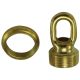 Cast Brass Screw Collar Loop & Ring With Wireway - 1/4 IPS