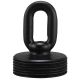 1-9/16" 1/4IP Heavy Duty Cast Brass Screw Collar Loop - Black
