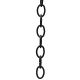 Baby Oval Steel Chain 1 Yard Black