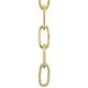 100Lb. Heavy Oval Chain - Unfinished - Solid Brass - 2-1/4" Link Length