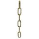 100Lb. Heavy Oval Chain - Brass Plated - 2-1/4" Link Length
