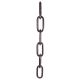 100Lb. Heavy Oval Chain - Rubbed Bronze - 2-1/4" Link Length