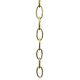8 Gauge Standard Oval Chain - Unfinished - Solid Brass