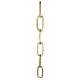 Solid Brass Rectangular Fixture Chain - Unfinished