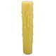 6" Premium Candelabra Base Faux Beeswax Candle Cover - Honey