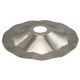 Metal Pendant Shade - Polished Nickel painted white on the bottom