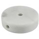 3-1/2" Marble Base with Cord Hole - White
