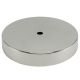 5" Plain Round Lamp Base Steel - Polished Nickel
