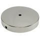 6" Plain Round Lamp Base Steel - Polished Nickel