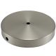 6" Plain Round Lamp Base Steel - Satin Nickel