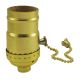 MB On/Off Pull-Chain Socket - Polished and Lacquered Brass