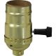MB On/Off Turn-Knob Socket - Polished Gilt