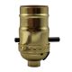 MB Push Thru Socket W/Side Outlet Cap - No Set Screw-Brass Plated