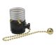 MB 3-WAY PULL CHAIN  SOCKET INTERIOR BRASS PLATED CHAIN