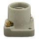 Medium Base Pony Cleat Socket, Glazed Porcelain