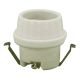 Medium Base U-Clip Snap-in Lamp Holder Unglazed Porcelain - 4KV Pulsed Rated