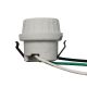 Medium Base Snap-In Porcelain Socket with Nickel Plated Copper Screw Shell and with U-Clip and 10" Leads and Ground Wire Attached