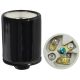Black Medium Base Socket w/Ground, Glazed Porcelain with Heavy-Duty Metal Cap 1/8 IPS