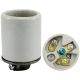 Medium Base Socket w/Ground, Glazed Porcelain with Heavy-Duty Metal Cap 1/8 IPS