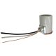 Medium Base Side Outlet Bushing Socket Glazed Porcelain with Screw and 12" Leads Plus 12" Ground Wire Lead