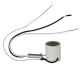 MB Side Hickey Socket w/Leads, Ground Wire and Nipple Glazed Porcelain