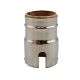 Medium Base Solid Brass 1 Slot Socket Shell - Polished Nickel