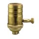 Heavy Wall Solid Brass Full Range Dimming Socket - Unfinished