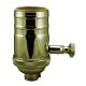 Heavy Wall Solid Brass Full Range Dimming Socket - Polished & Lacquered
