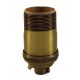 Heavy Wall Solid Brass UNO Keyless Socket with Ground Screw Terminal - Antique Brass