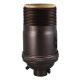 Heavy Wall Solid Brass UNO Keyless Socket with Ground Screw Terminal - Bronze