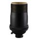 Heavy Wall Solid Brass UNO Keyless Socket with Ground Screw Terminal - Black