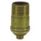 Heavy Wall Solid Brass Keyless Socket with Long UNO Threads - Unfinished