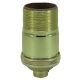 Heavy Wall Solid Brass Keyless Socket with Long UNO Threads - Polished & Lacquered