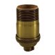 Heavy Wall Solid Brass Keyless Socket with Long UNO Threads - Antique Brass