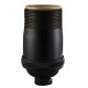 Heavy Wall Solid Brass Keyless Socket with Long UNO Threads - Black