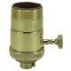 Heavy Wall Solid Brass UNO 3-Way MB Turn Knob Socket - Polished & Lacquered