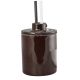 Medium Base Socket with Cap, Glazed Porcelain - 9" Leads - Bronze
