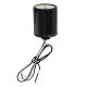 Medium Base Black Glazed Porcelain Socket 1/8F Black Cap 60" Leads-Nickel Plated Screw Shell