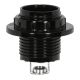 Medium Base Threaded Phenolic Socket with Ring and 1/8 IPS Hickey - Black