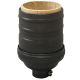 Heavy Wall Solid Brass Short Keyless Socket - Black