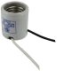 HID Medium Base Socket 4 KV Pulse Rated, Glazed Porcelain with Side Notches- 9" Leads - No Cap