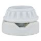 Medium Base Low Surface Receptacle Socket, Glazed Socket & Ring