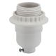 Keyless Phenolic Threaded Socket - with Set Screw-White