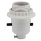 Threaded Push Through Phenolic Socket with Ring - White
