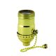 MB Brass Off/On Pull Chain Socket With Uno Threads - Polished And Lacquered