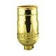 Solid Brass Medium Base Keyless Sockets - Polished & Lacquered