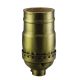 Solid Brass Medium Base Keyless Sockets - Antique Brass