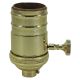 Heavy Wall Solid Brass 3-Way MB Turn Knob Sockets - Polished / Lacquered